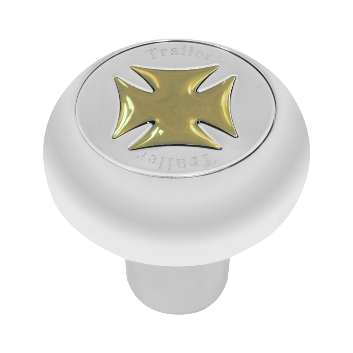 Iron Cross Chrome Air Valve Knob in Gold/Silver