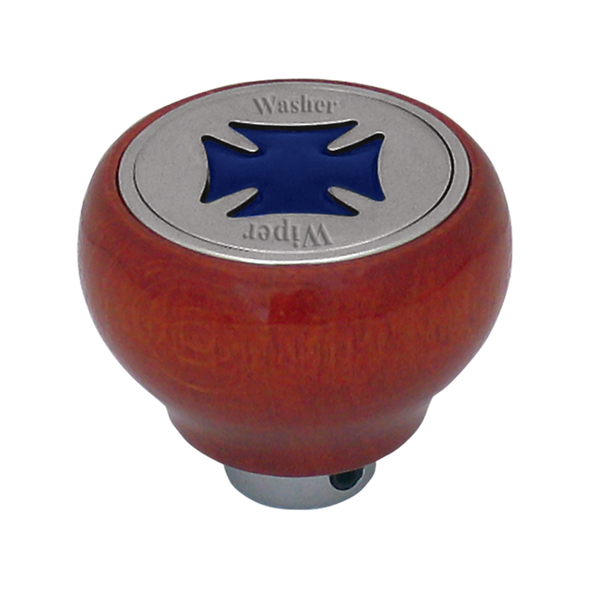 Iron Cross Wood Dashboard Knob in Assorted Color - Thumbnail 2