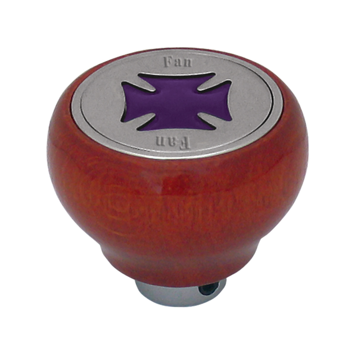 Iron Cross Wood Dashboard Knob in Assorted Color - Thumbnail 2