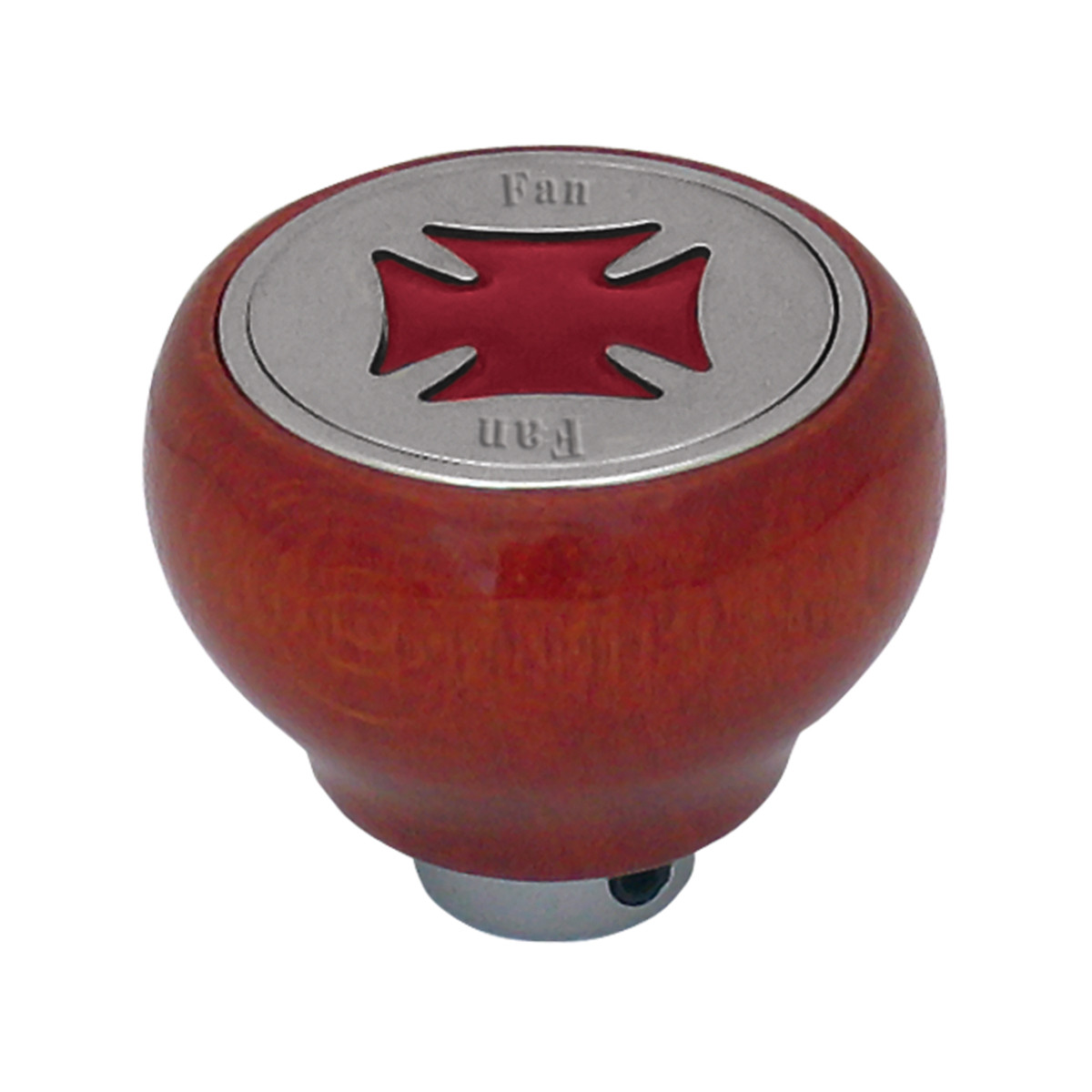 Iron Cross Wood Dashboard Knob in Assorted Color - Thumbnail 2