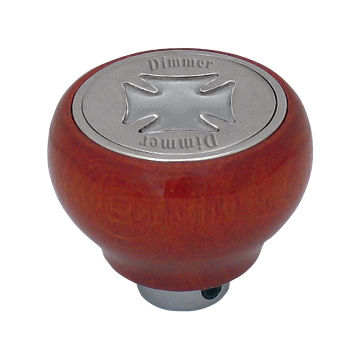 Iron Cross Wood Dashboard Knob in Gold/Silver