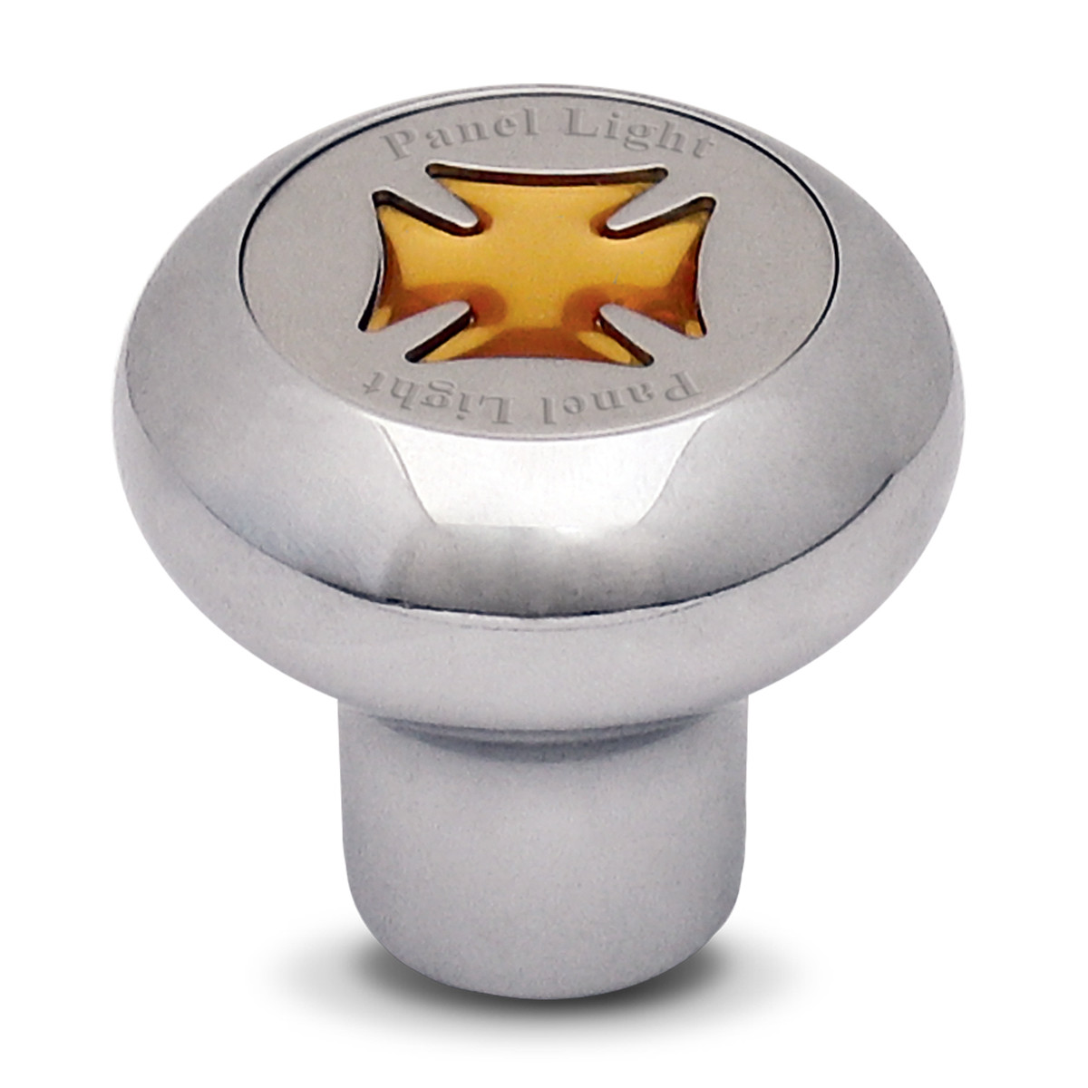 Iron Cross Chrome Dashboard Knob in Gold/Silver