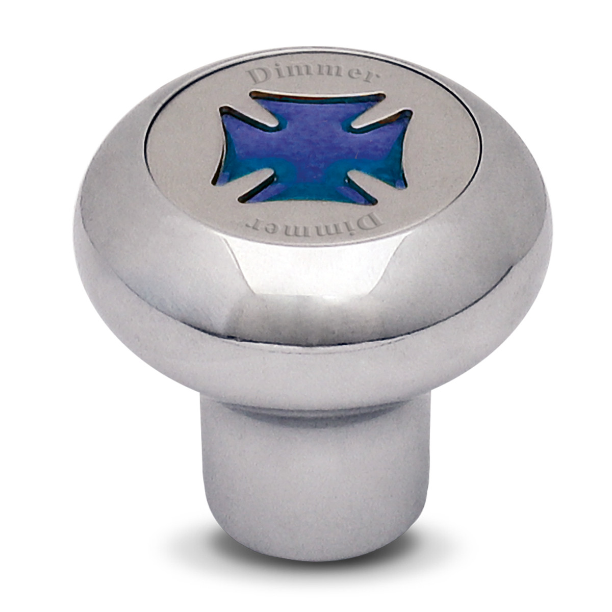 Iron Cross Chrome Dashboard Knob in Assorted Colors