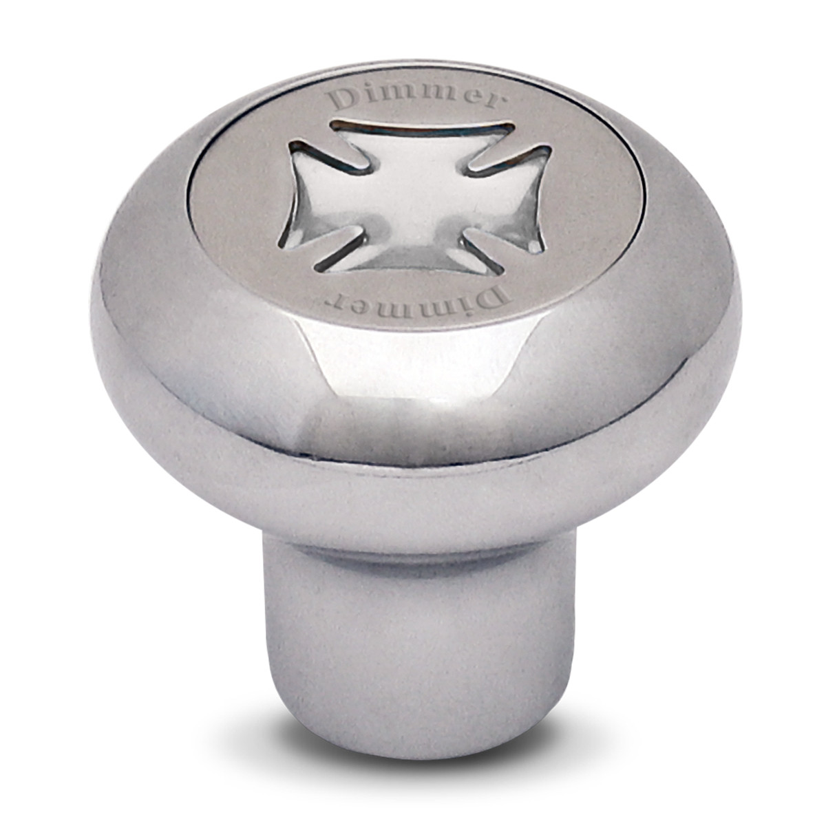 Iron Cross Chrome Dashboard Knob in Gold/Silver