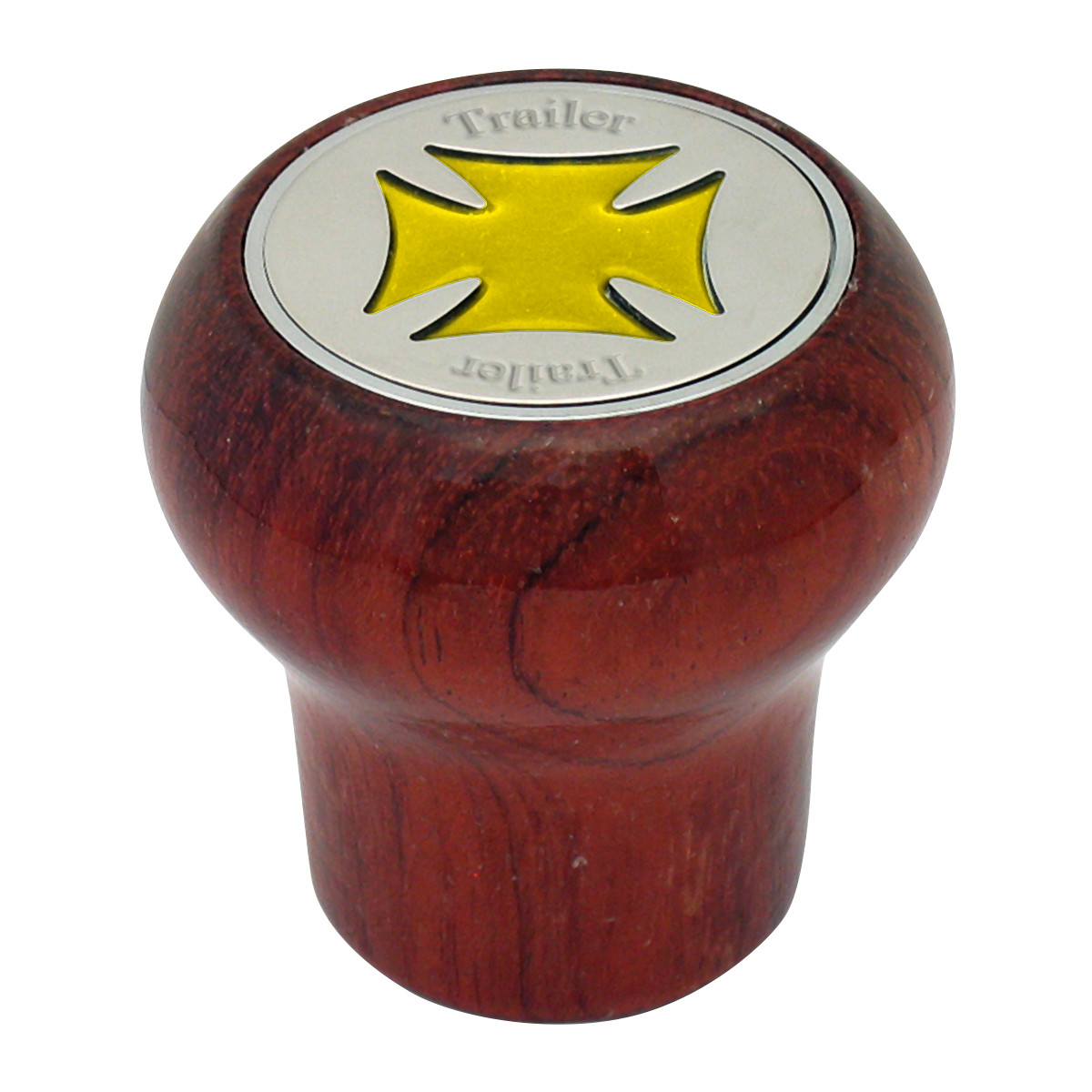 Iron Cross Lg Rosewood Air Valve Knob in Gold/Silver - Thumbnail 2
