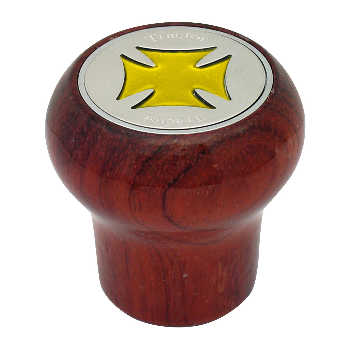 Iron Cross Lg Rosewood Air Valve Knob in Gold/Silver - Thumbnail 2