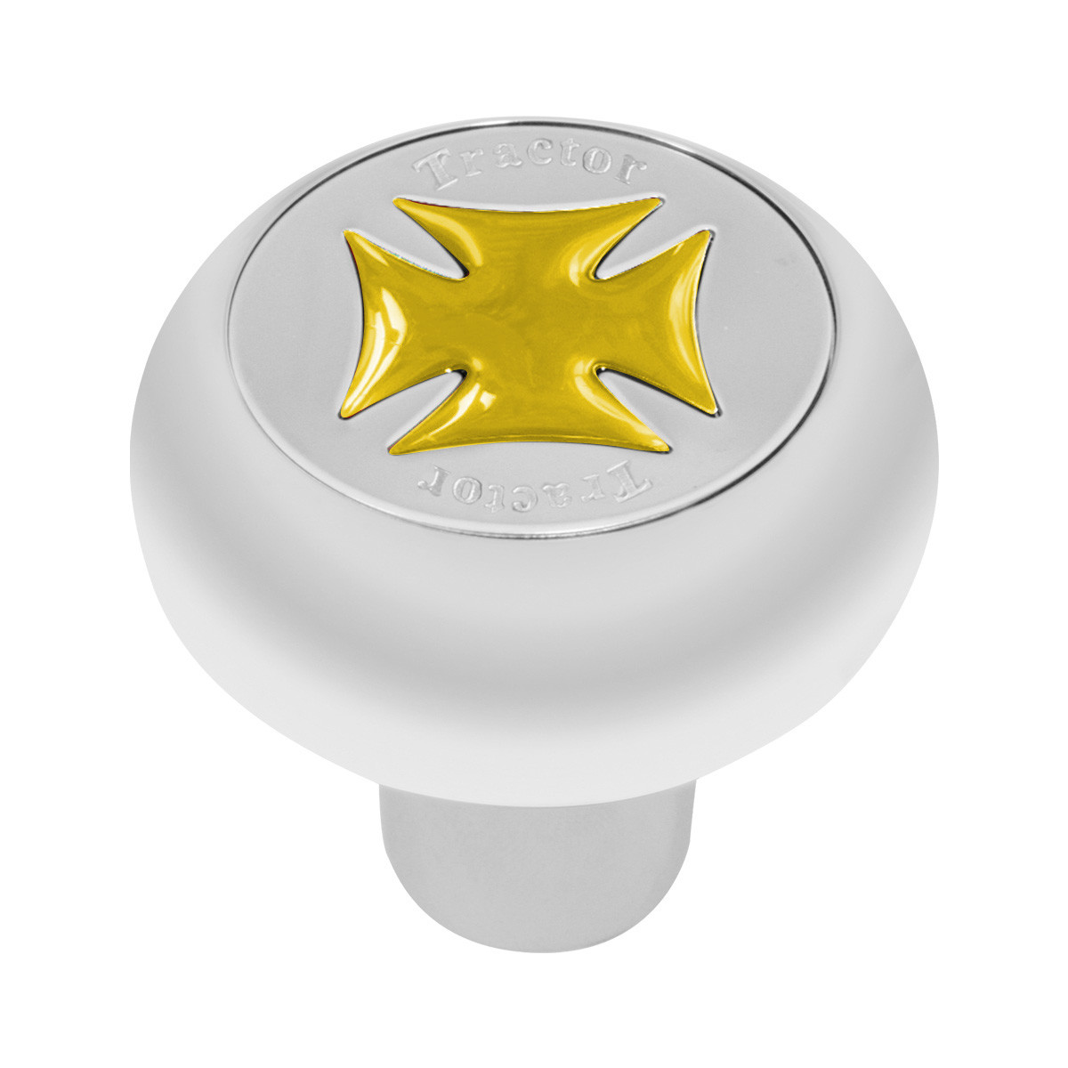 Iron Cross Chrome Air Valve Knob in Gold/Silver