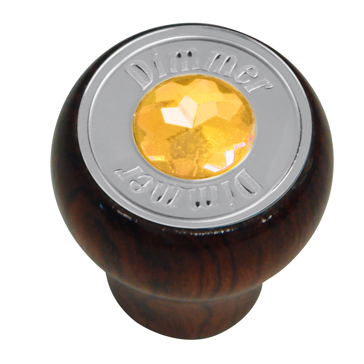 Rosewood Dashboard Control Knob with Crystal