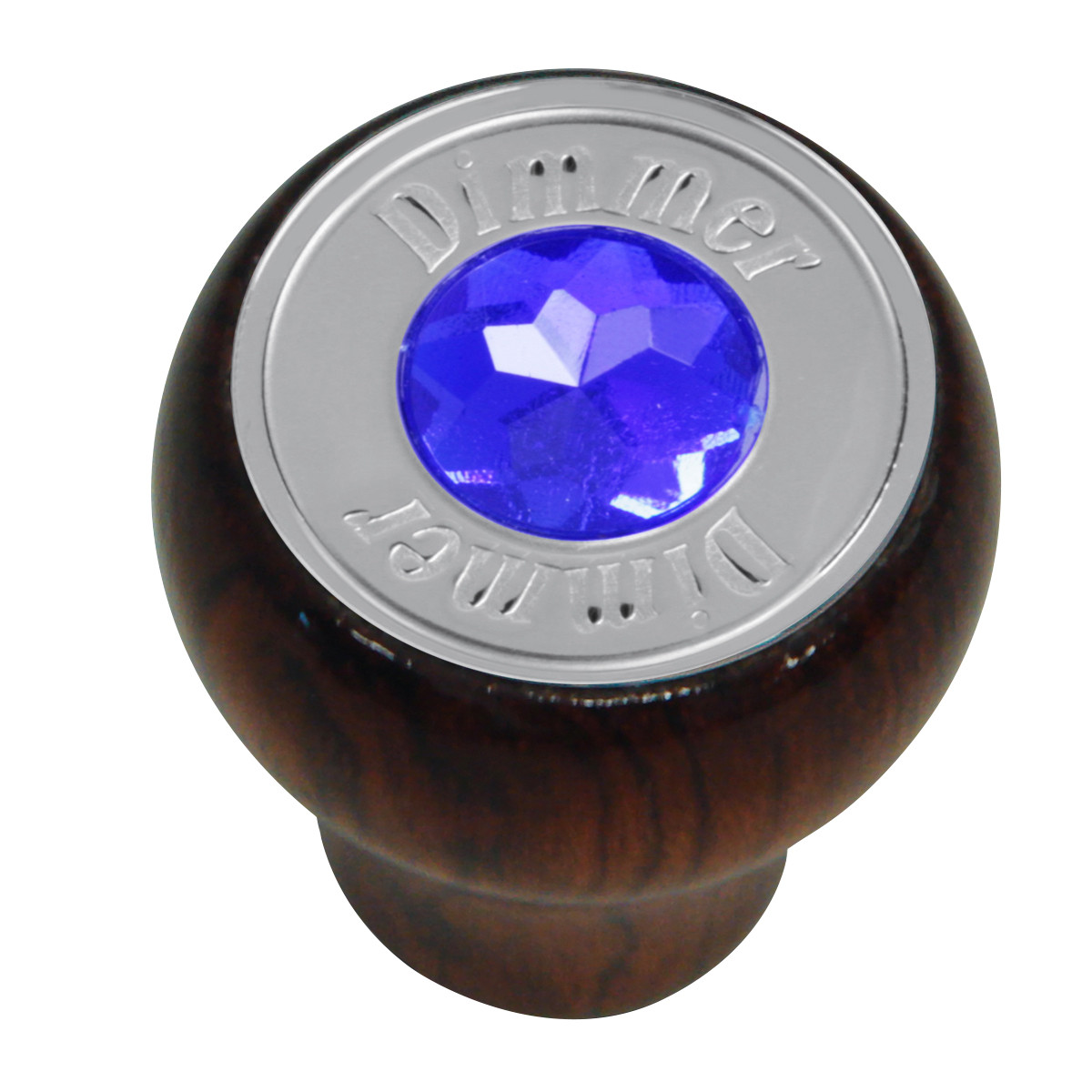Rosewood Dashboard Control Knob with Crystal