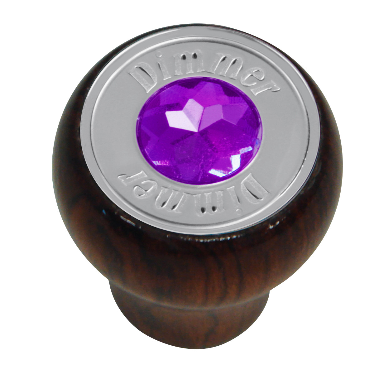 Rosewood Dashboard Control Knob with Crystal
