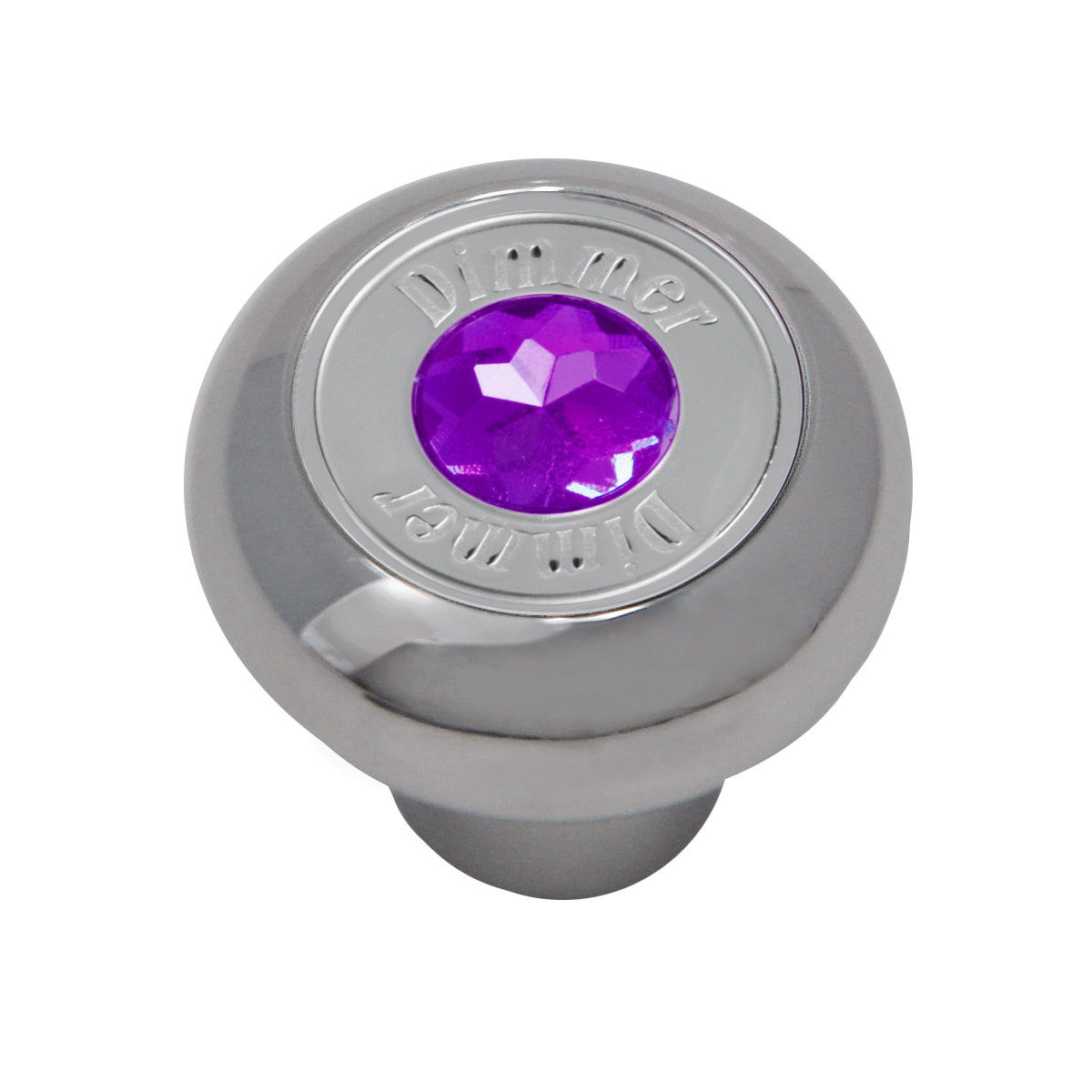 Chrome Plated Dashboard Control Knob with Crystal - Thumbnail 2