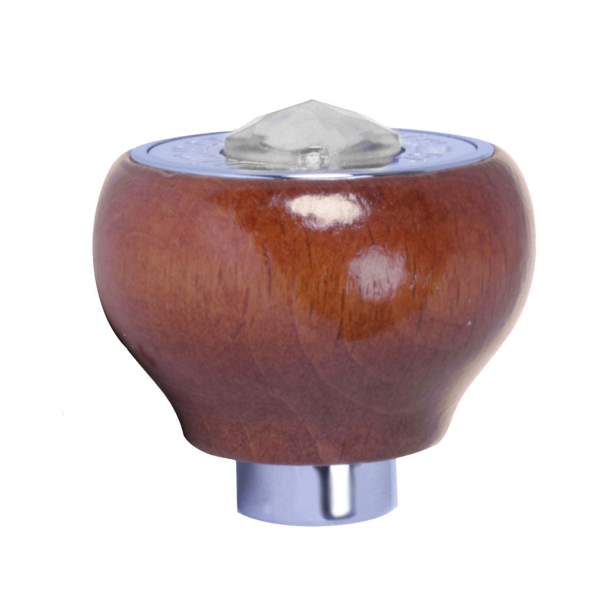 Wood Dashboard Control Knob with Crystal - Thumbnail 2