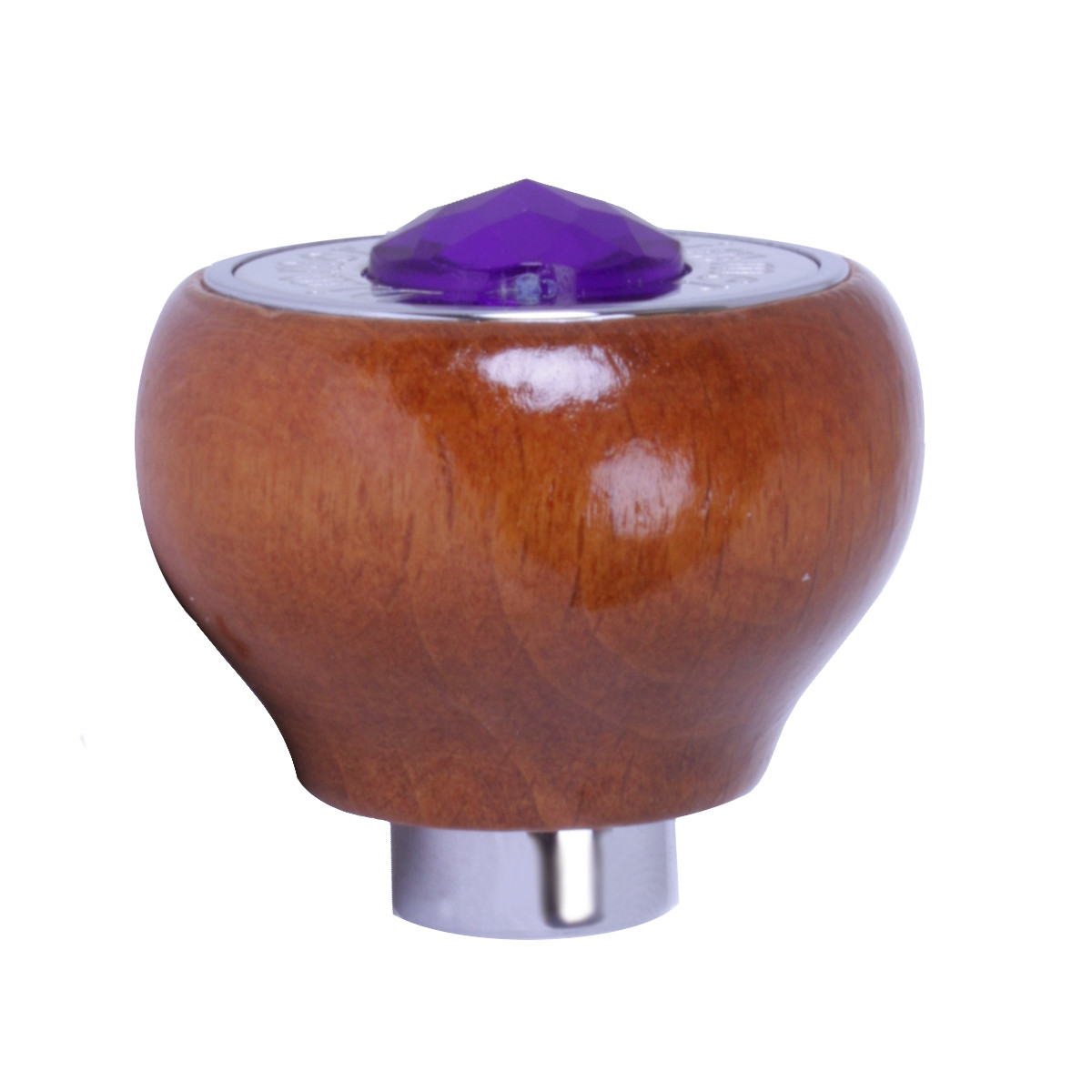 Wood Dashboard Control Knob with Crystal
