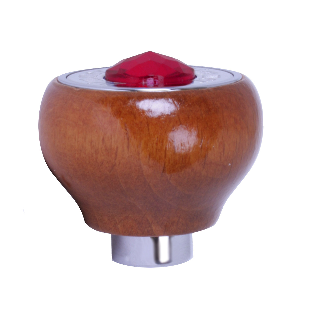 Wood Dashboard Control Knob with Crystal - Thumbnail 2