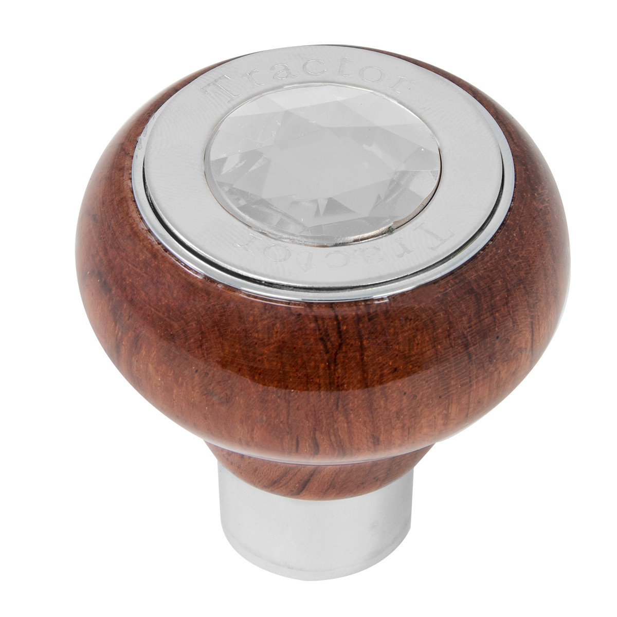 Rosewood Knob w/ SS Tractor/Trailer Plate & Jewel