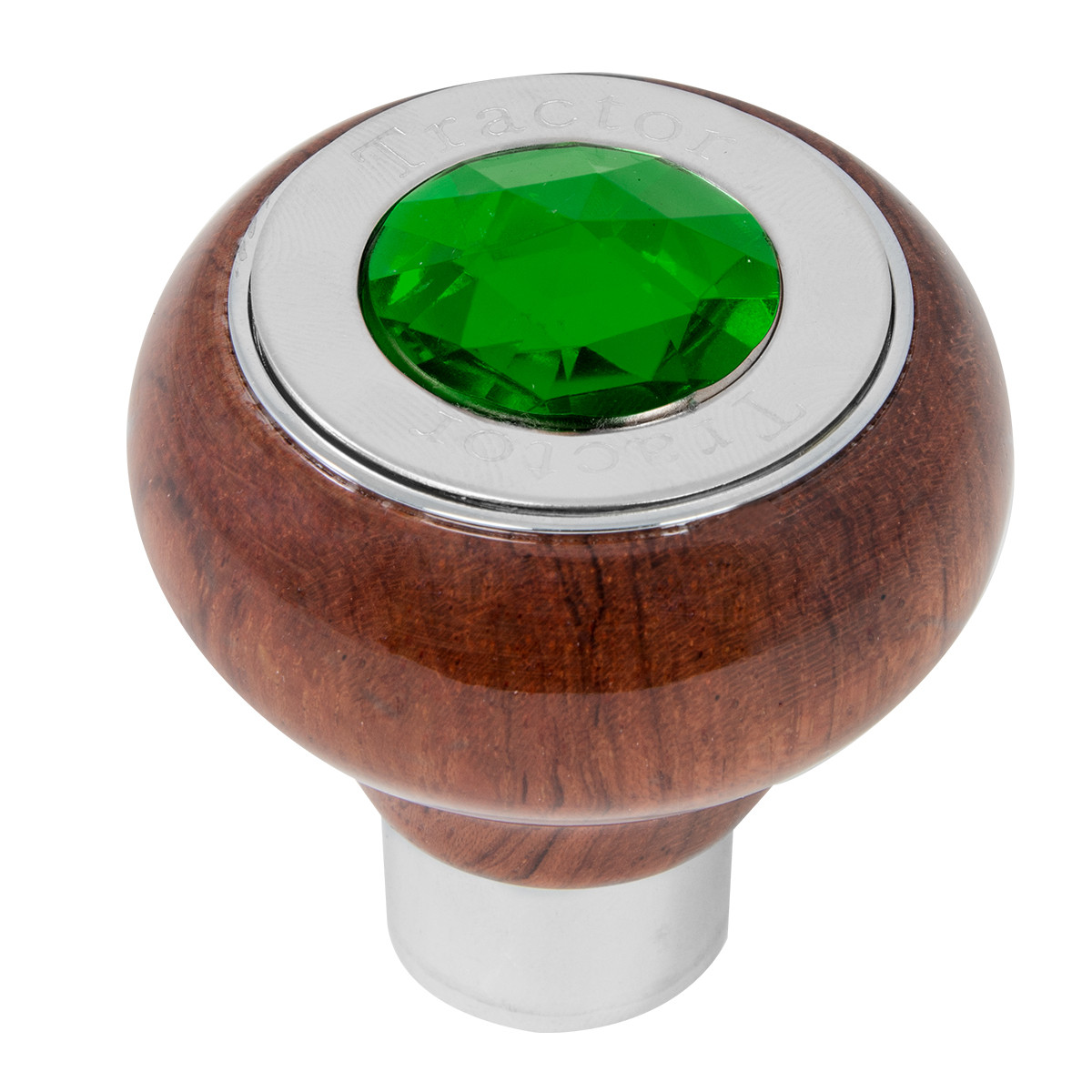 Rosewood Knob w/ SS Tractor/Trailer Plate & Jewel - Thumbnail 2