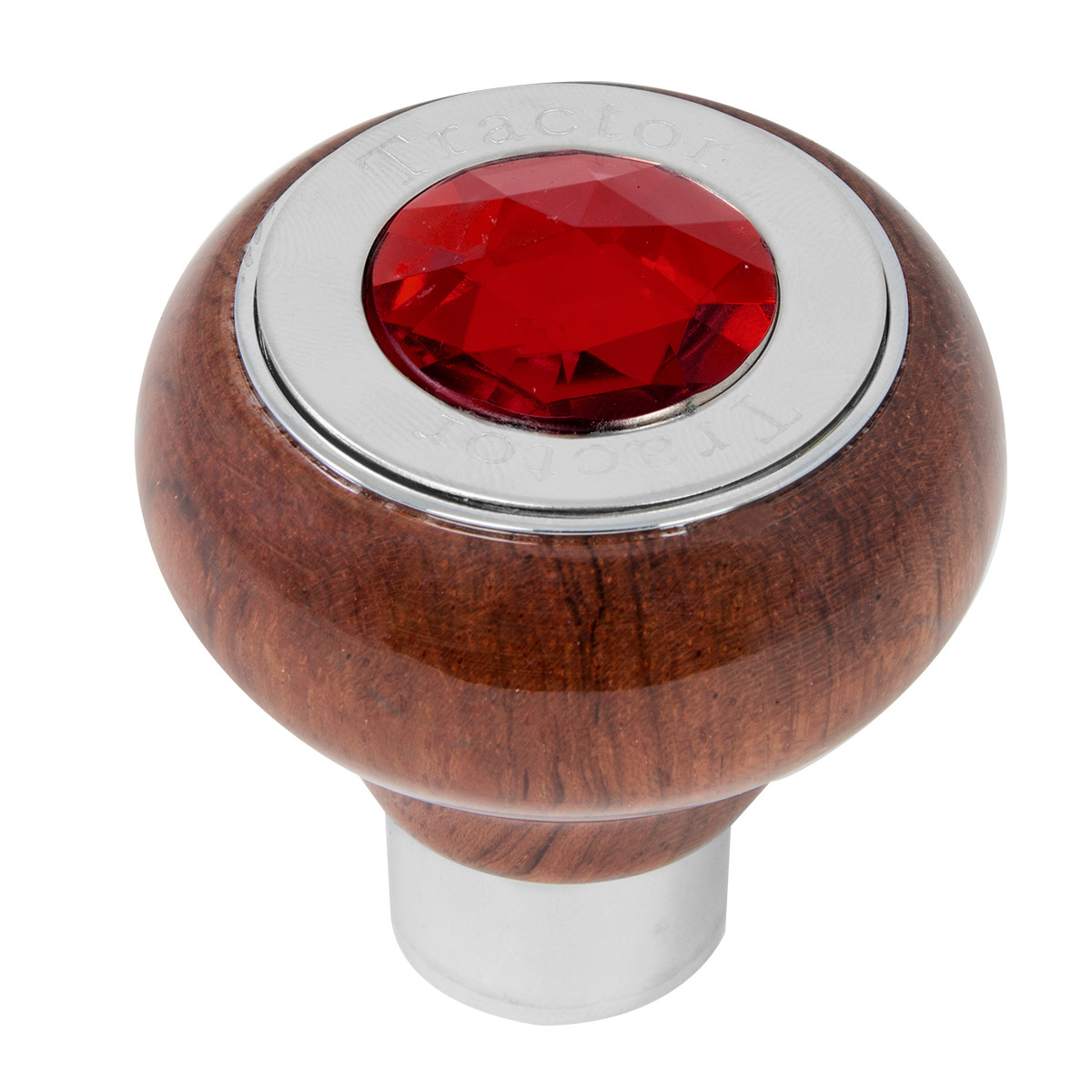 Rosewood Knob w/ SS Tractor/Trailer Plate & Jewel - Thumbnail 2