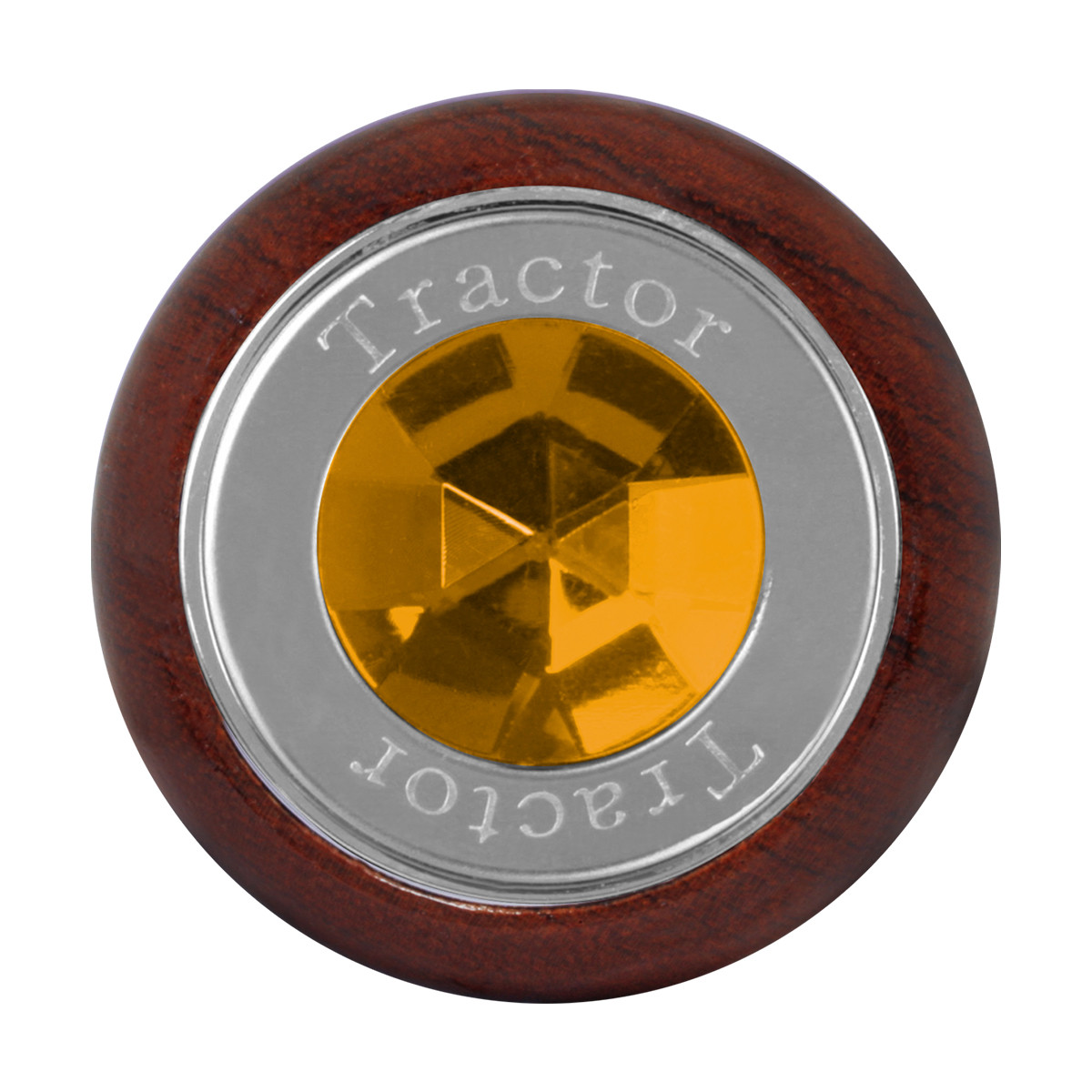 Large Rosewood Knob w/ SS Tractor/Trailer Plate & Jewel