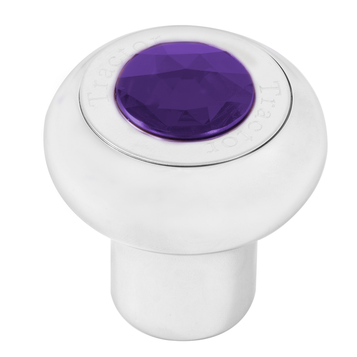 Large Cr Alum Knob w/ SS Tractor/Trailer Plate & Jewel - Thumbnail 2