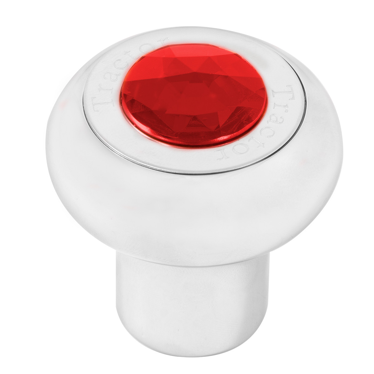 Large Cr Alum Knob w/ SS Tractor/Trailer Plate & Jewel - Thumbnail 2