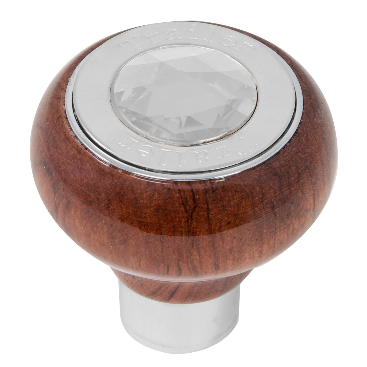 Rosewood Knob w/ SS Tractor/Trailer Plate & Jewel - Thumbnail 2