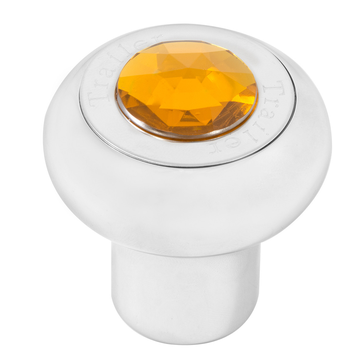 Large Cr Alum Knob w/ SS Tractor/Trailer Plate & Jewel - Thumbnail 2