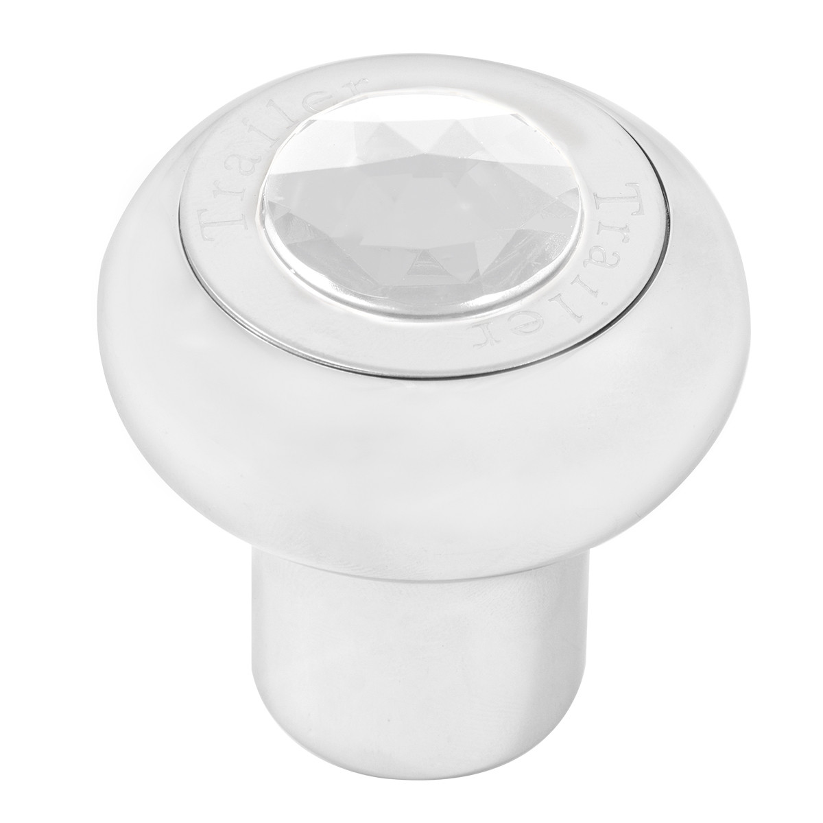 Large Cr Alum Knob w/ SS Tractor/Trailer Plate & Jewel - Thumbnail 2
