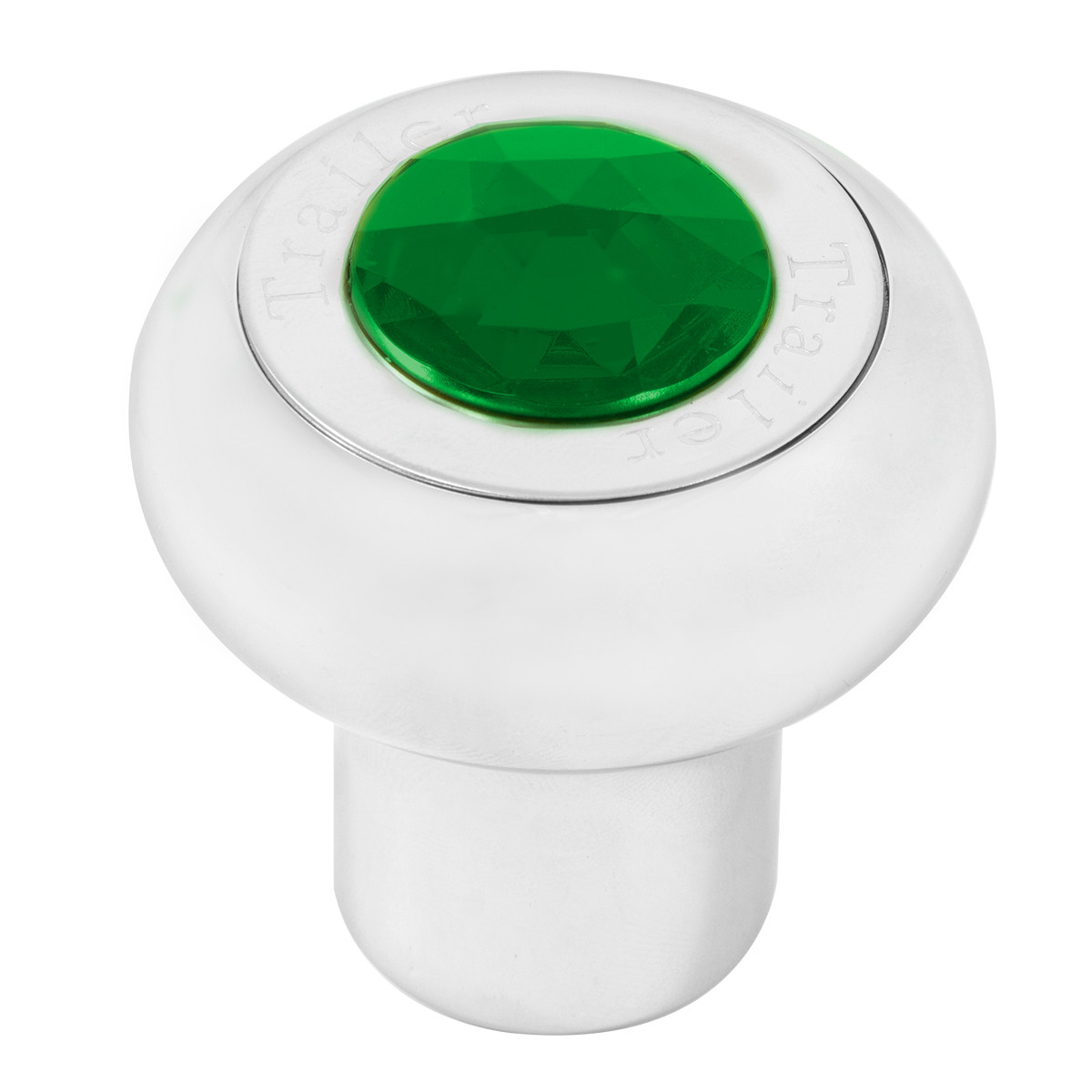 Large Cr Alum Knob w/ SS Tractor/Trailer Plate & Jewel - Thumbnail 2