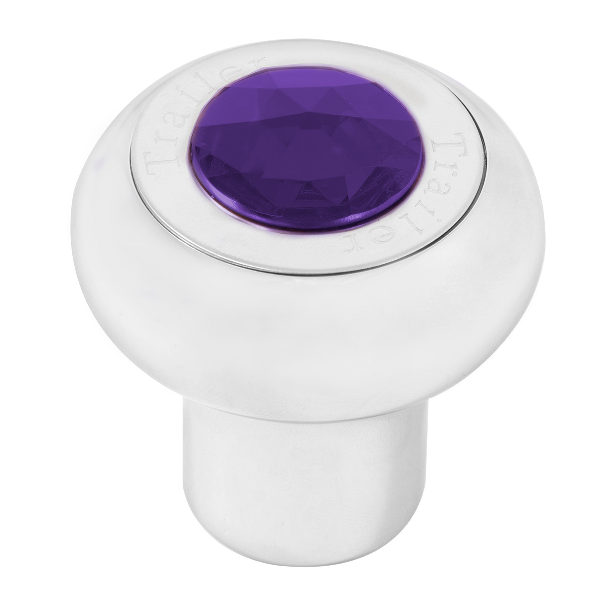 Large Cr Alum Knob w/ SS Tractor/Trailer Plate & Jewel