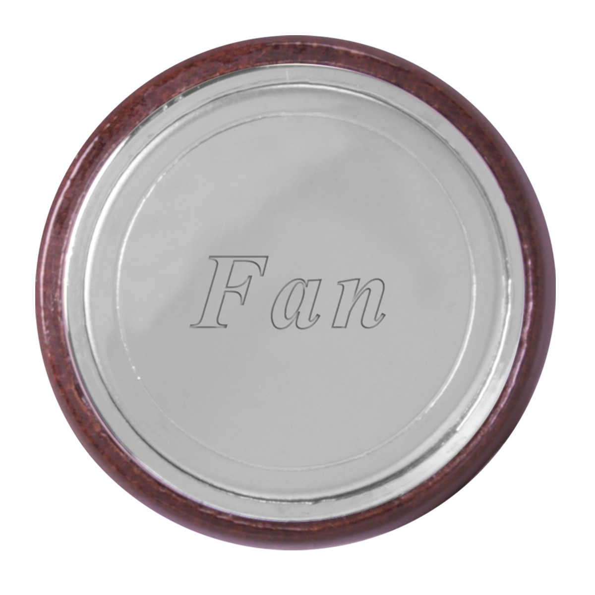 Rosewood and Chrome Plated Dashboard Control Knob