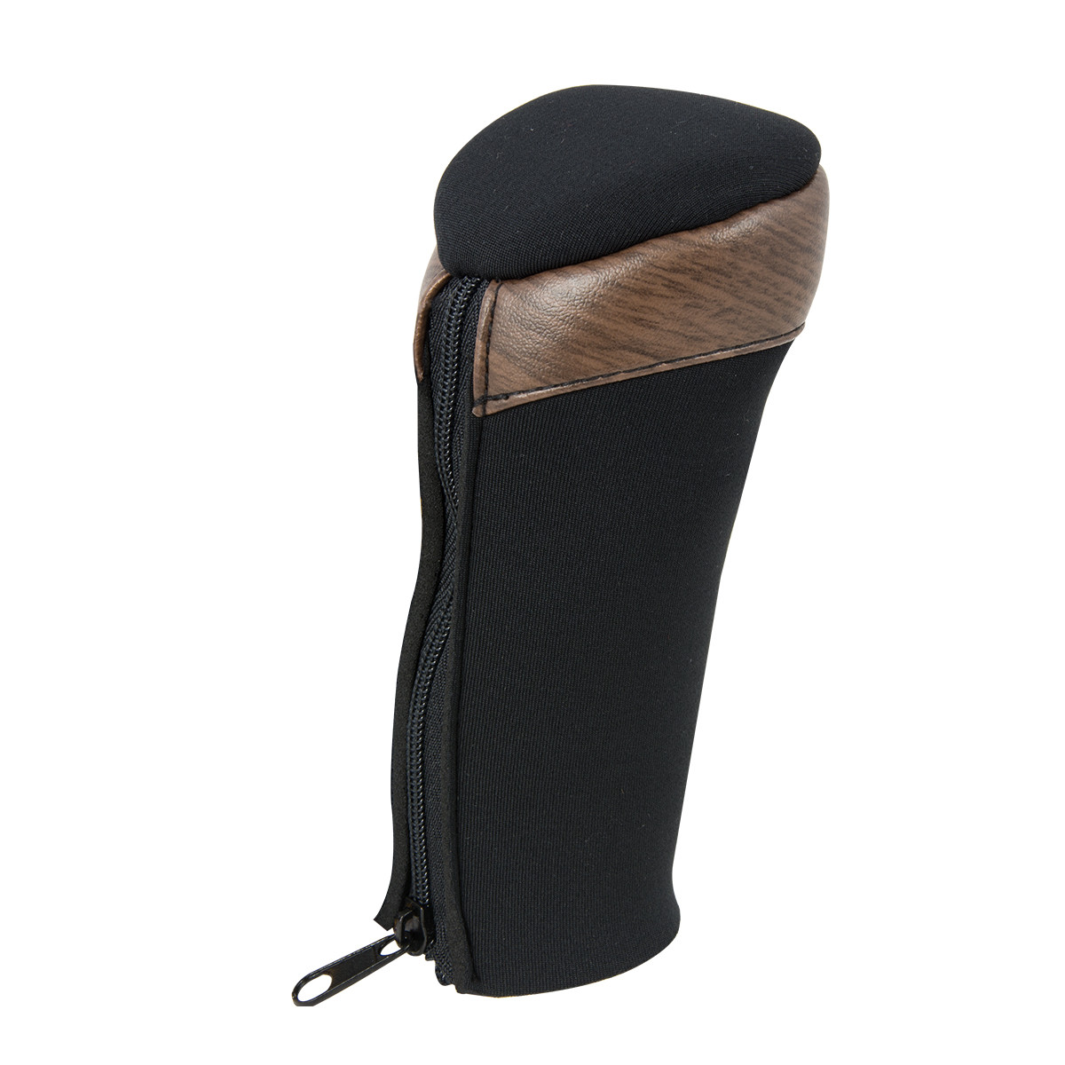 Neoprene Black Gear Shift Knob Cover w/ Matte Wood Trim