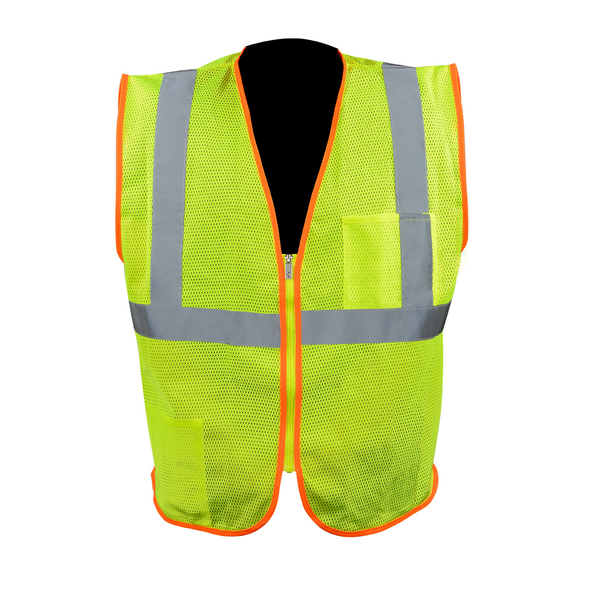 High Visibility Class 2 Safety Vest with Zipper