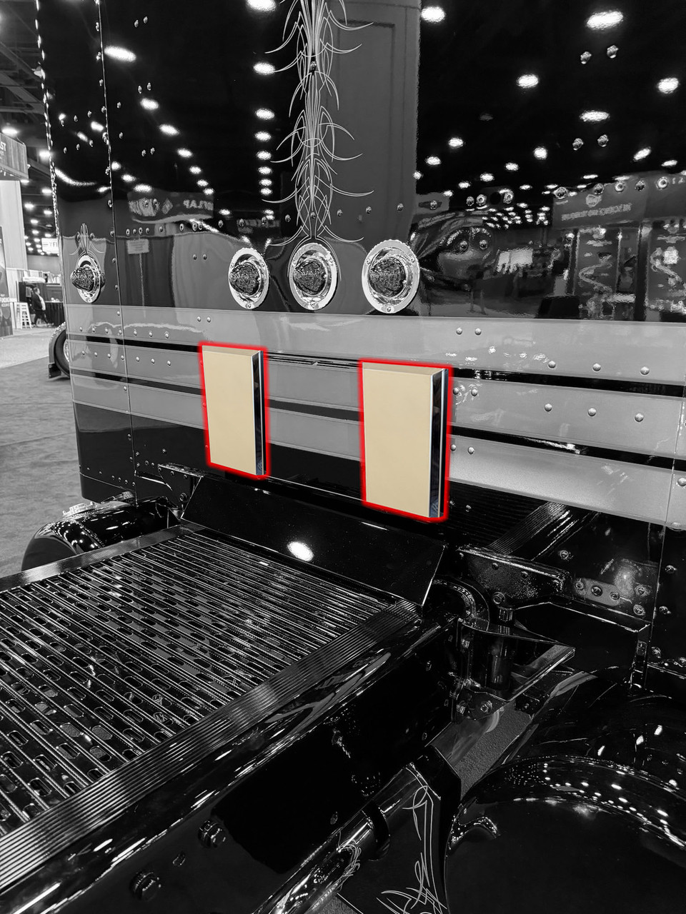 Peterbilt 589 Vent Covers - Ghost Mount - 2-Piece