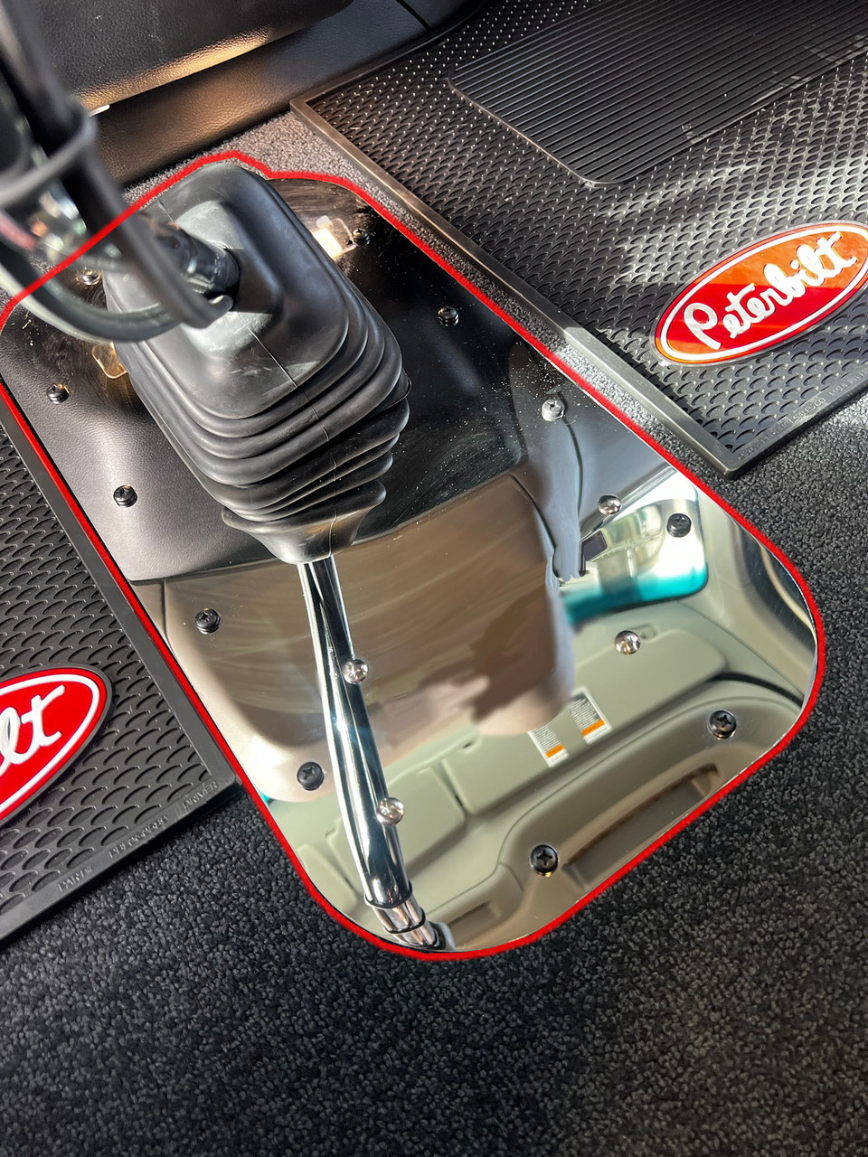 Shifter Plate - Fits Peterbilt 589 - Peterbilt Logo