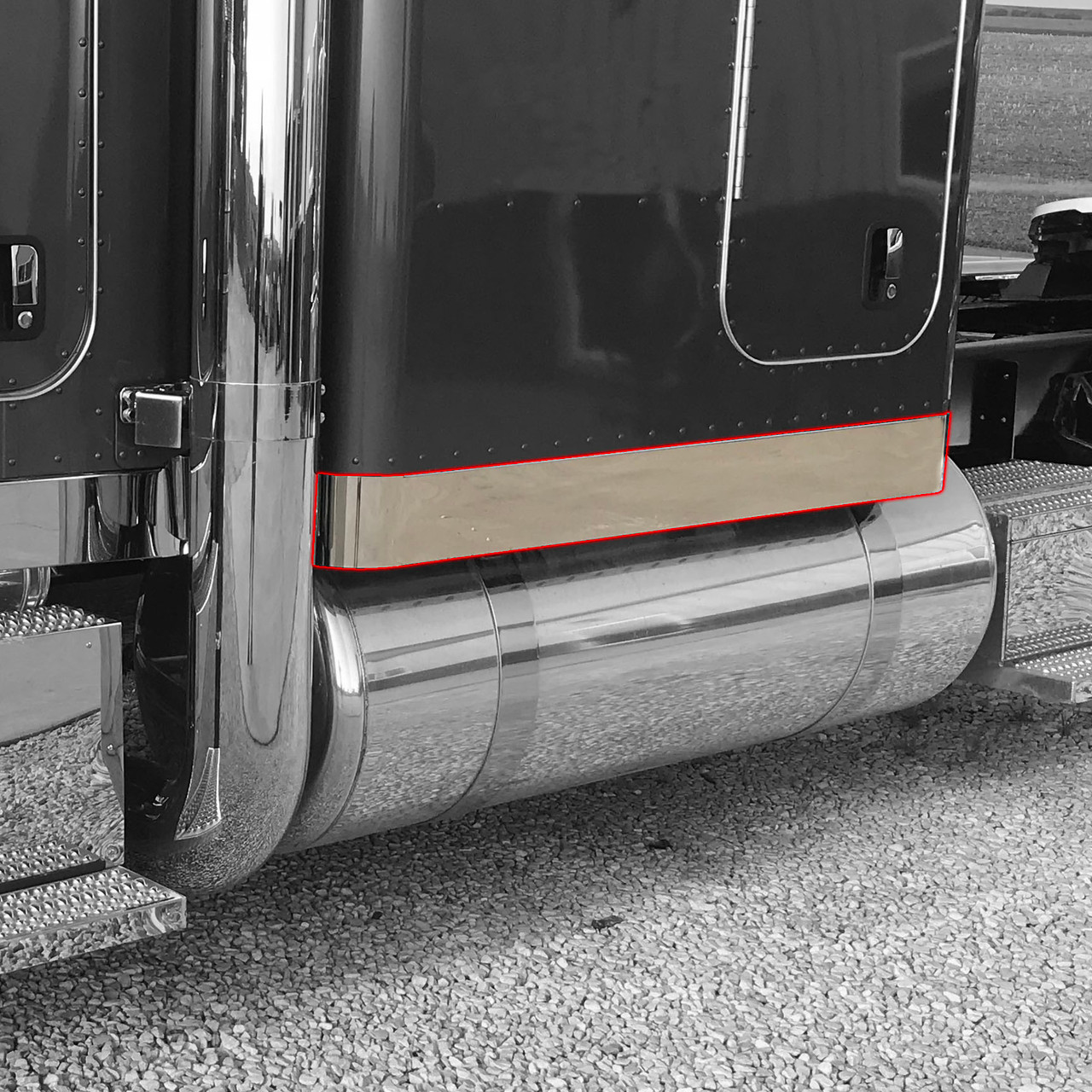 Peterbilt Sleeper Panels  - Full Wrap - Aftermarket Exhaust - 48"/58 Sleeper - Light Kit Included
