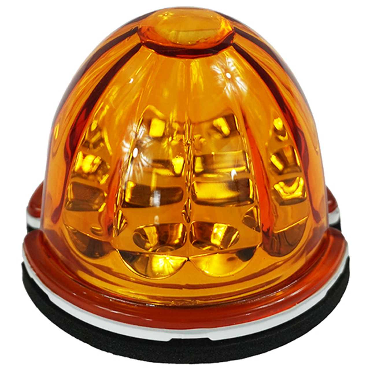 Legendary Glass 3-1/2 Inch Watermelon Amber - Amber LED Light W/O Bezel