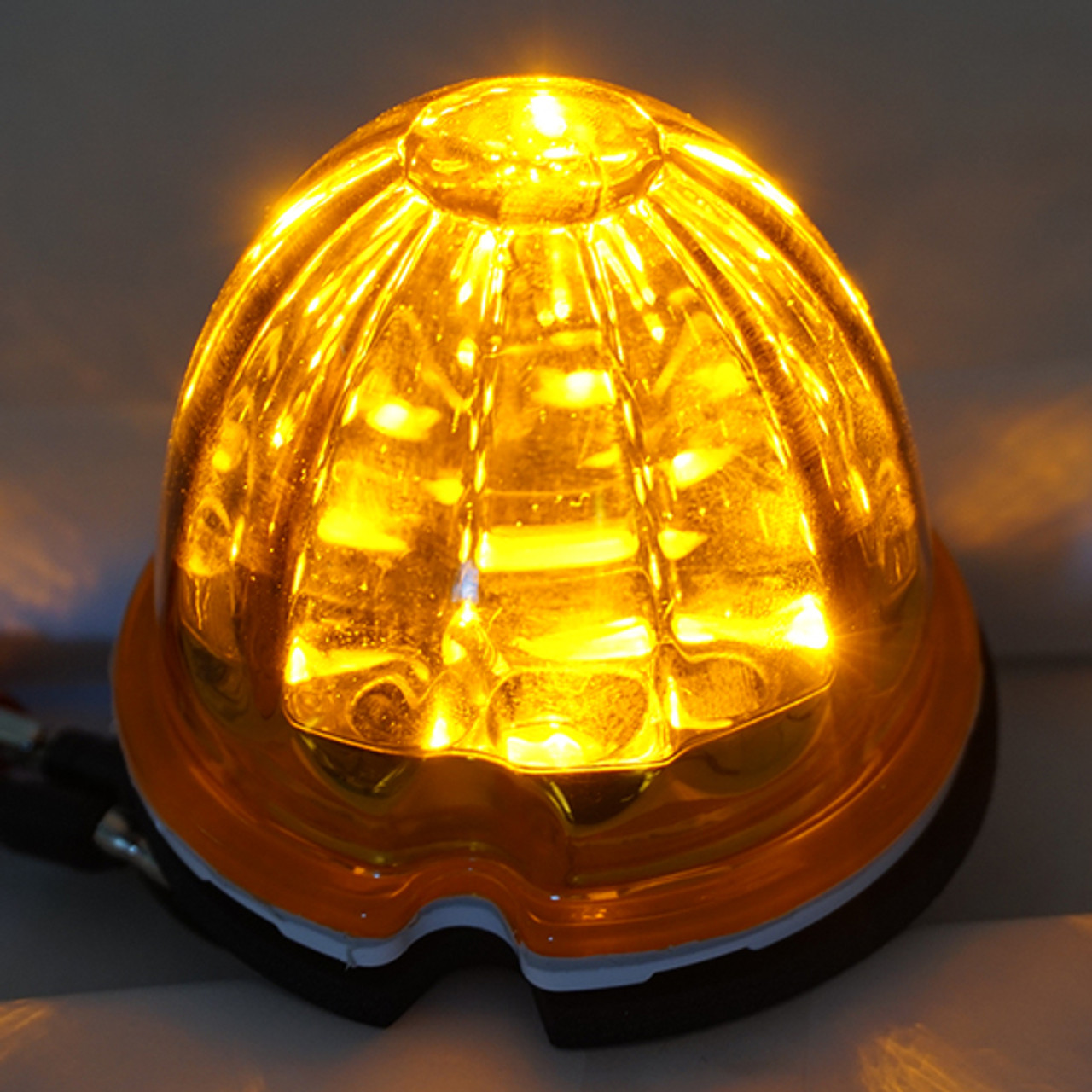 Legendary Glass 3-1/2 Inch Watermelon Amber - Amber LED Light W/O Bezel - Thumbnail 2