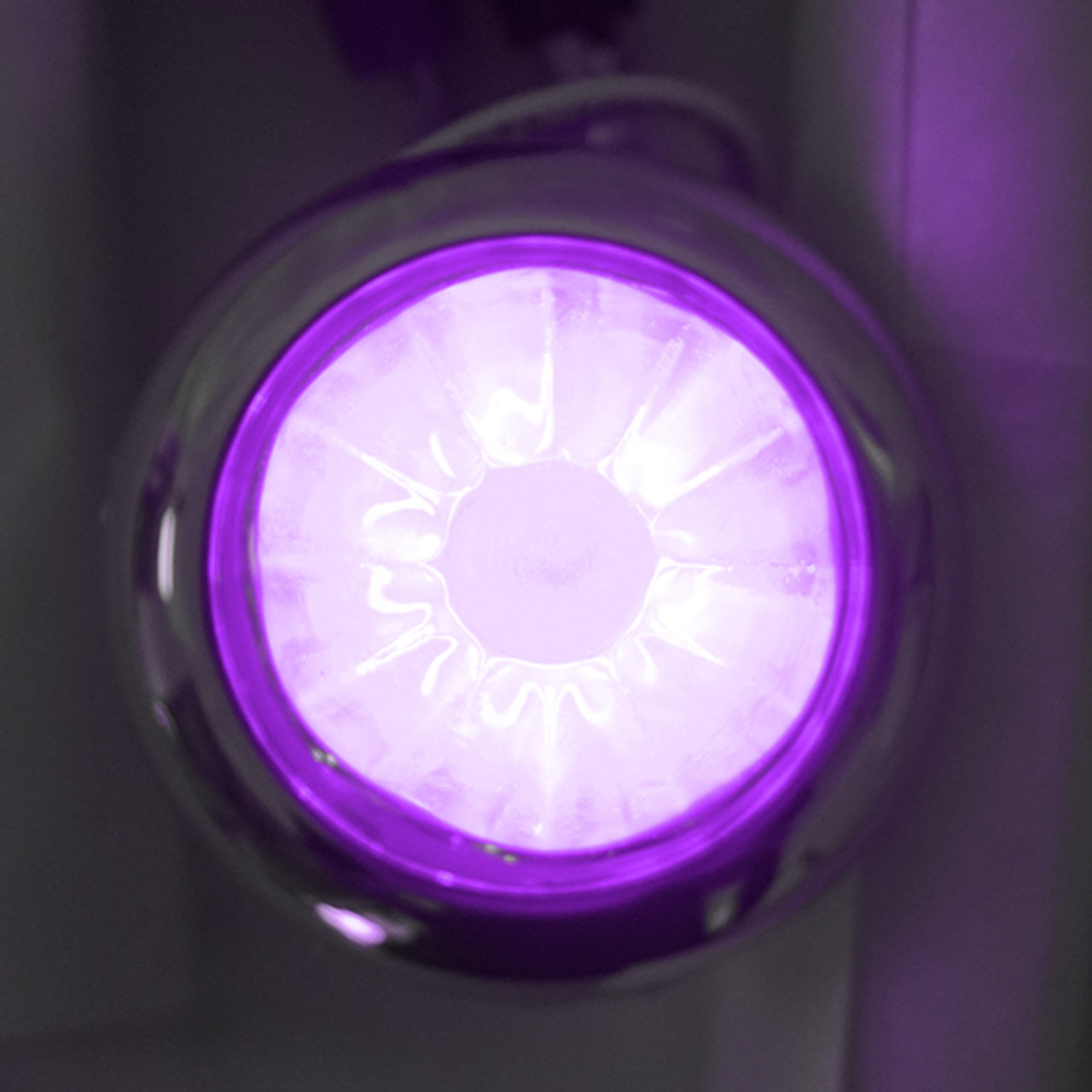 Legendary Glass 1-1/2 Inch Watermelon Purple-Clear LED Light - Stud Mount - Thumbnail 3