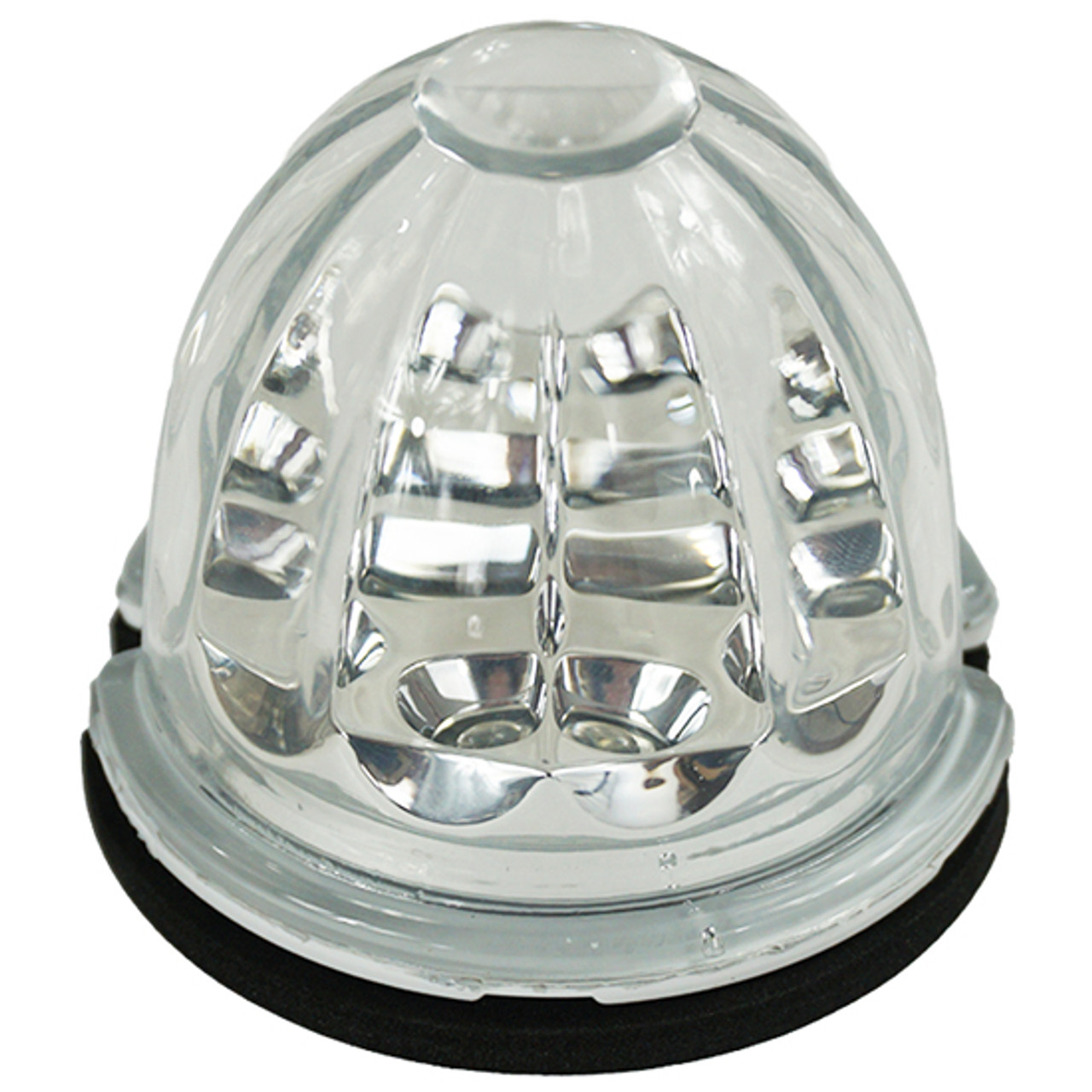 Legendary Glass 3-1/2 Inch Watermelon Red LED - Clear Glass W/O Bezel