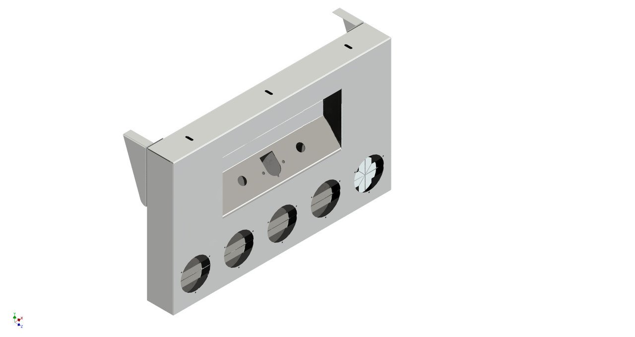 Rear Center Panel With Airline Box - 20" Drop - Trailer Air, (2) 7-Ways & (5) 4" Round Lights - Thumbnail 3