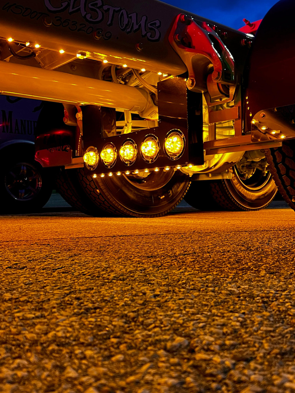 Front Drive Axel Filler Panels - (5) 4" Light Holes  on Front Panel, No Lights on Rear Panel, No Lights on Bottom