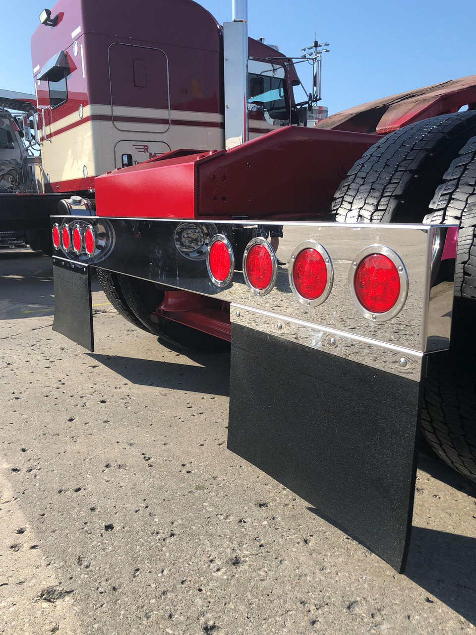 Light Bar - 96" Light Bar - #8 304 Polished Stainless Steel - (2) 4" & (28) 3/4" Round Light Holes