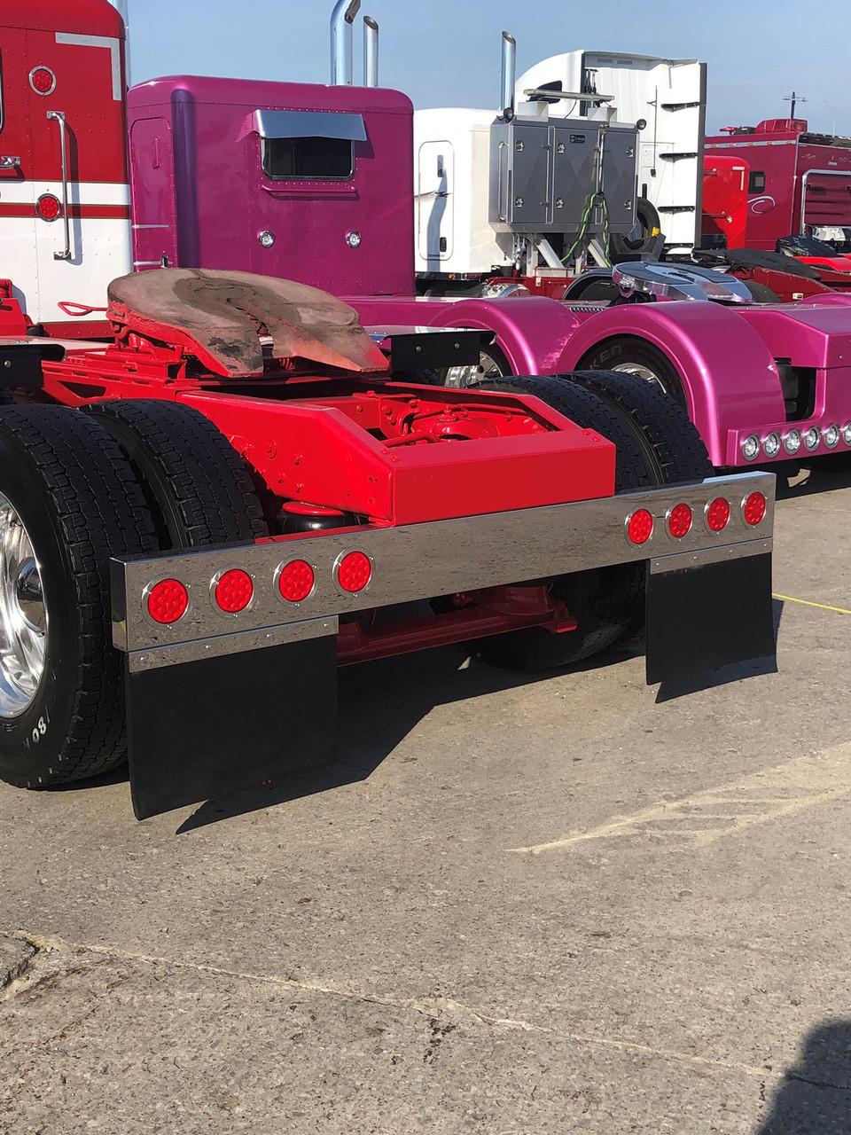 Light Bar - 96" Light Bar - #8 304 Polished Stainless Steel - (4) 4" & (22) 3/4" Round Light Holes - Thumbnail 3