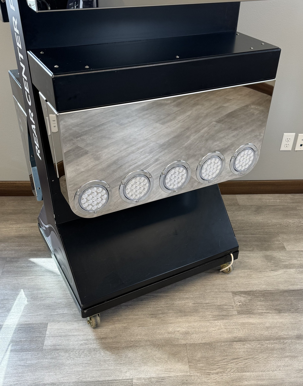 33"W x 20" Drop Rear Center Panel – Radius Bottom Corners with (5) 4" Light Holes