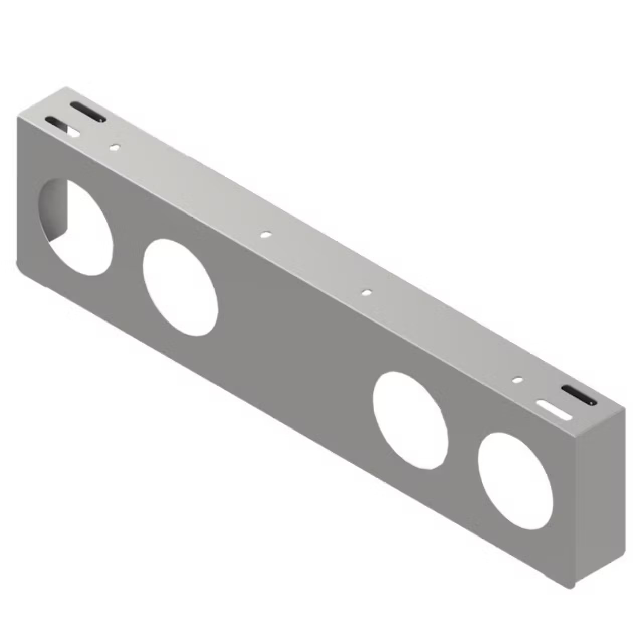 Rear Center Panel with (4) - 4" Light Holes Without Back Plate - 8" x 33.5"