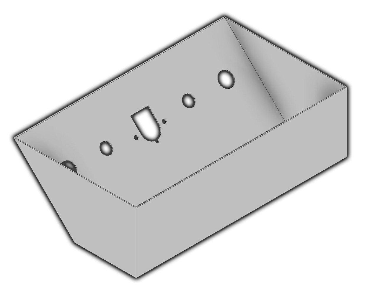 Recessed Airline Box - 45° Front - Thumbnail 2