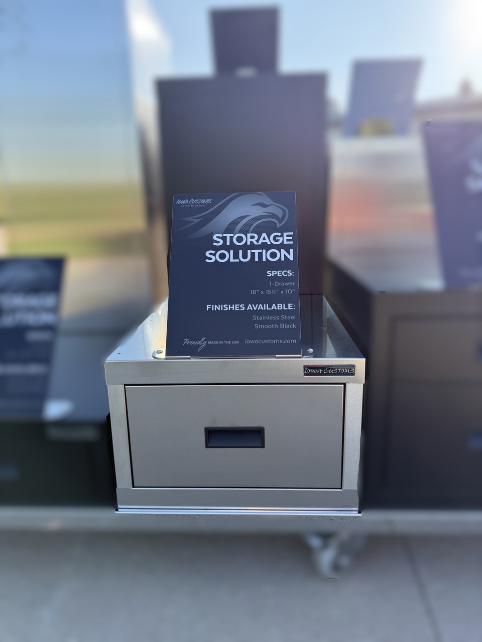 1-Drawer Storage Solution - Gloss Black - Thumbnail 2