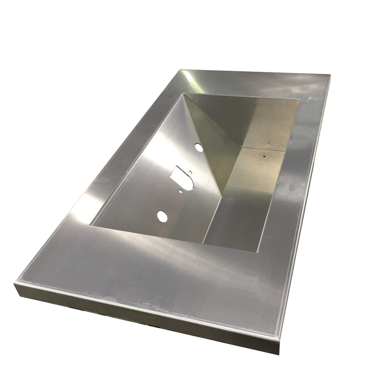 On-Frame Sectionalized Deck Plate System - Recessed Airline Box - #8 304 Polished Stainless Steel - Thumbnail 3