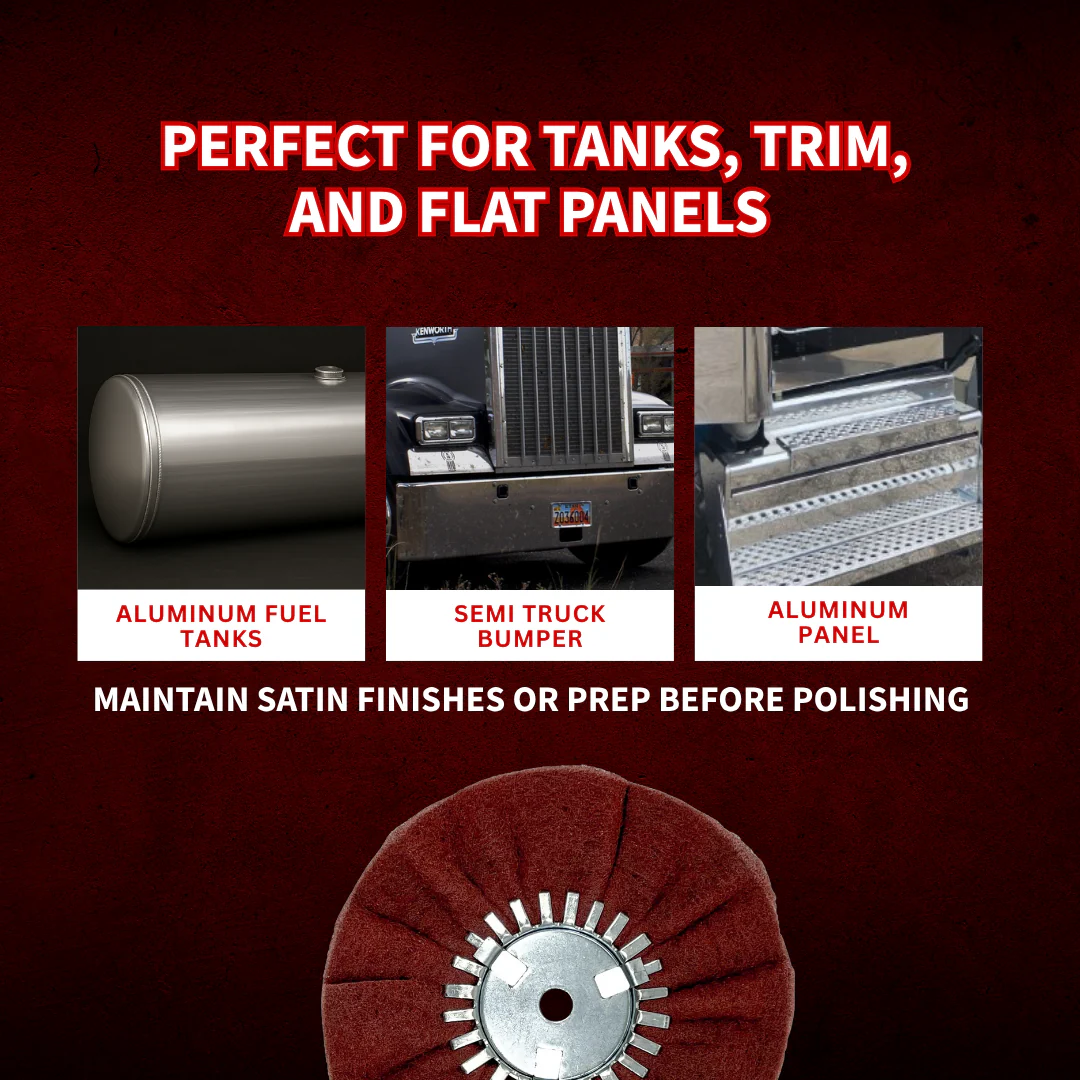 Ultra-Fine and Very Fine Satin Airway Buffing Wheel for Angle Grinders - Thumbnail 7