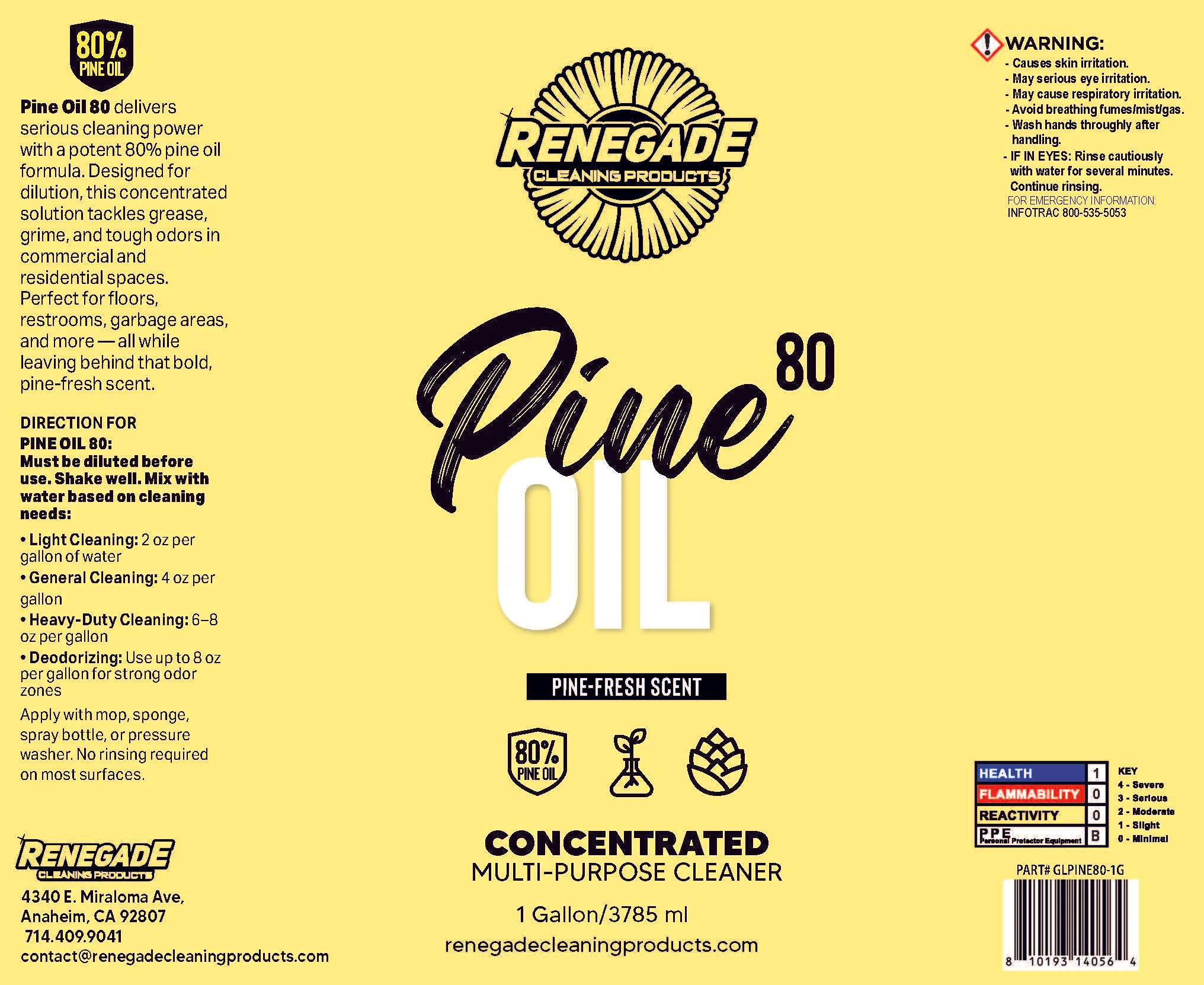 Pine Oil 80 Cleaner: 80% Pure Pine Oil - 32 oz. and 1-Gallon, Plant‑Powered Disinfectant - Thumbnail 6